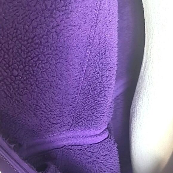 Erika Purple Sherpa Vest, Zips Down the Front, Drawstring Waist, 2 Pockets,Sz - Picture 10 of 12